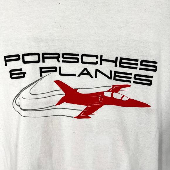 Porsches & Planes PCA Chicago Region Code 1 Aviation T Shirt Jerzees Size XL - Picture 2 of 9